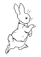 Een kleurplaat van  peter rabbit
